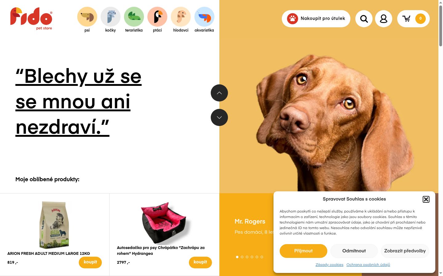 Snímek obrazovky baneru souhlasu zobrazeného před jakoukoli interakcí