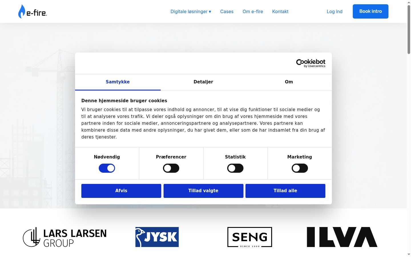 Skjámynd af samþykkisborðanum eins og hann birtist áður en nokkur samskipti fóru fram