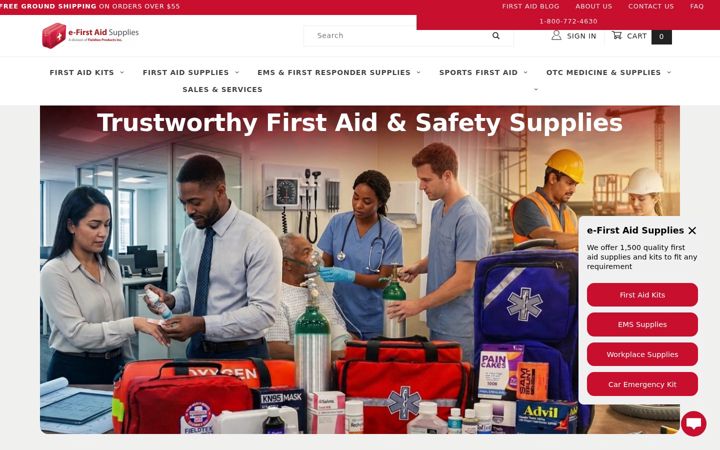 Screenshot of e-firstaidsupplies.com