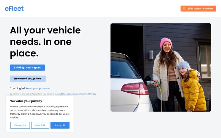 Screenshot του e-fleet.co.uk