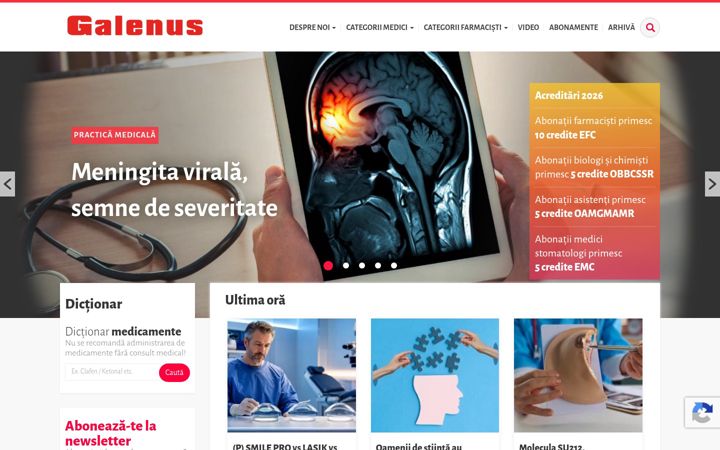 Screenshot ta' e-galenus.ro