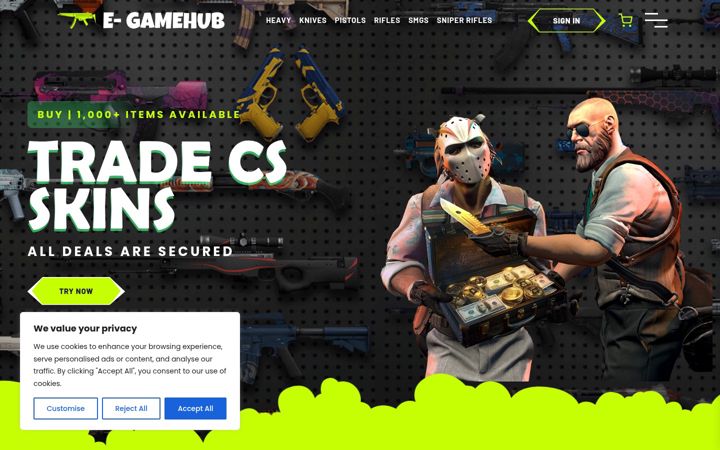 Screenshot of e-gamehub.pro
