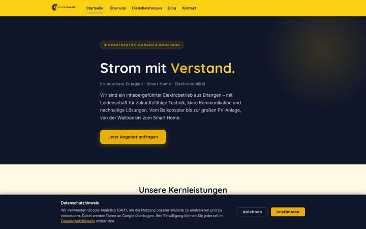 Screenshot of e-glaser.de