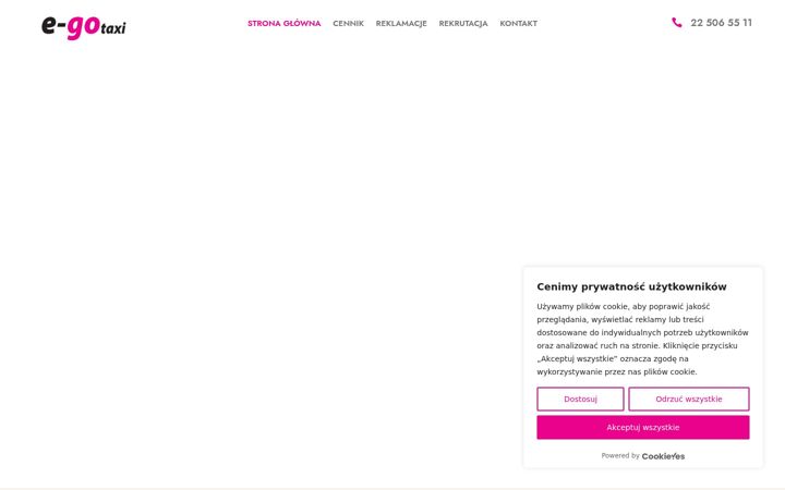 Snímek obrazovky e-gotaxi.pl