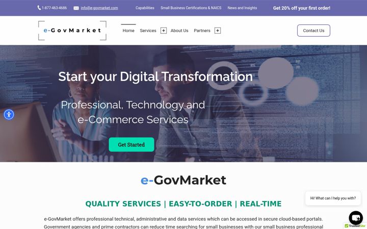 Screenshot of e-govmarket.com