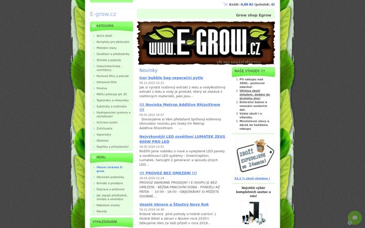 Snímek obrazovky e-grow.cz