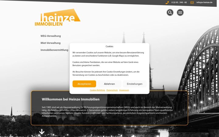 Screenshot of e-heinze.de
