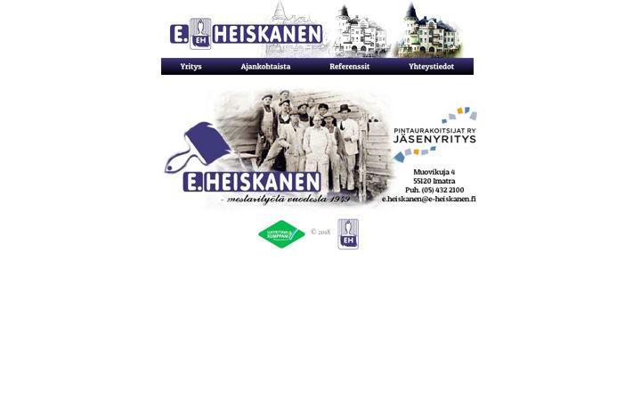 Snímek obrazovky e-heiskanen.fi