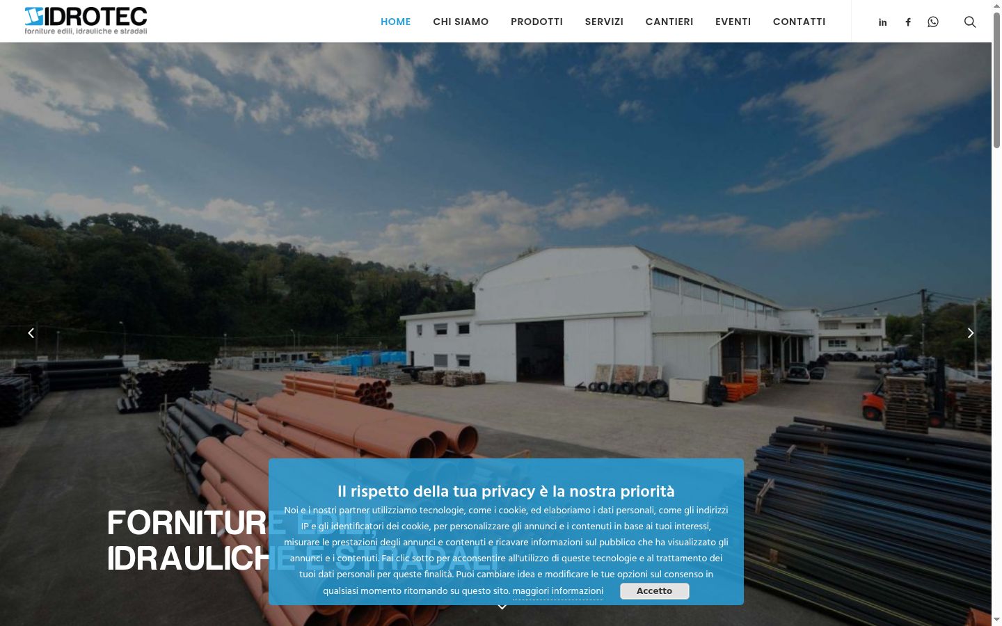 Screenshot del banner di consenso mostrato prima di qualsiasi interazione