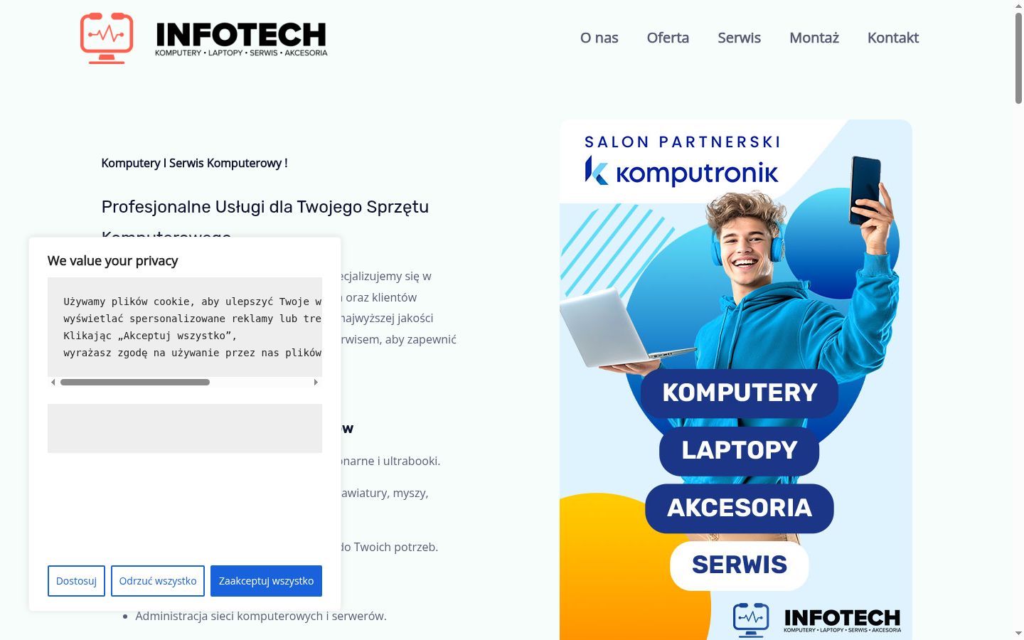Screenshot tal-banner tal-kunsens muri qabel kwalunkwe interazzjoni