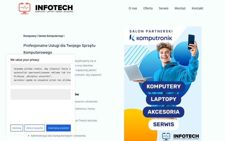 Snímek obrazovky e-infotech.pl