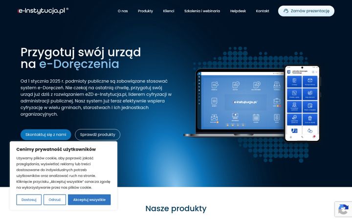 Snímek obrazovky e-instytucja.pl