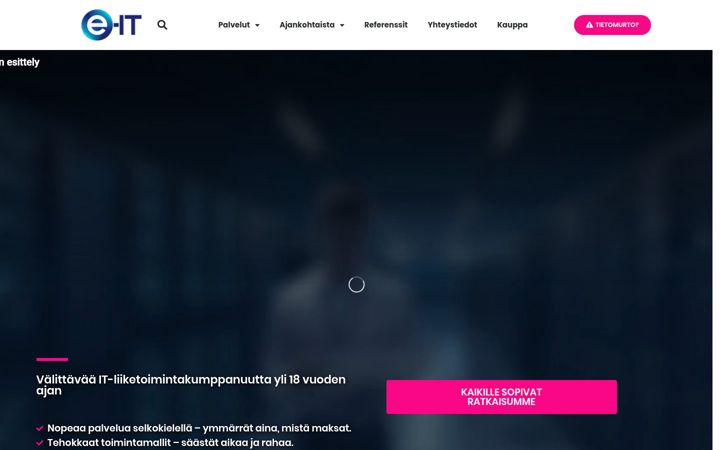 Snímek obrazovky e-it.fi