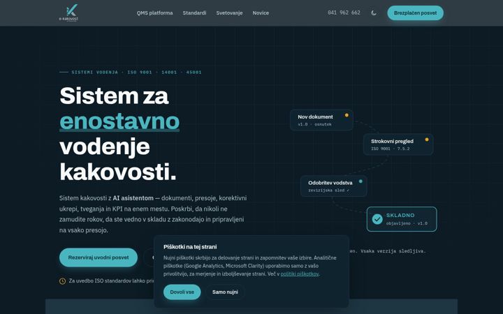 Ekrano kopija e-kakovost.si