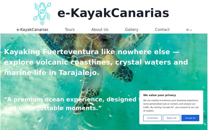Screenshot of e-kayakcanarias.com