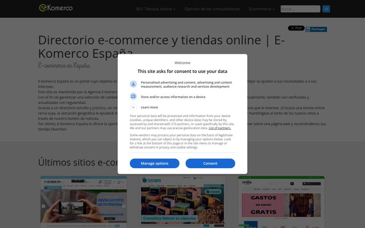 Ekraanipilt saidist e-komerco.es