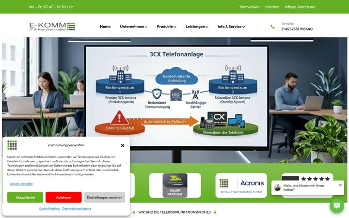 Captura de pantalla de e-komm.net