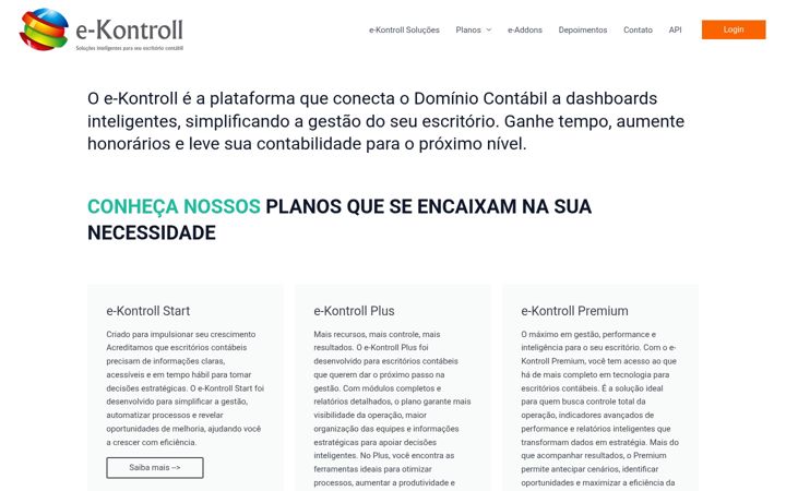 Screenshot stránky e-kontroll.com.br