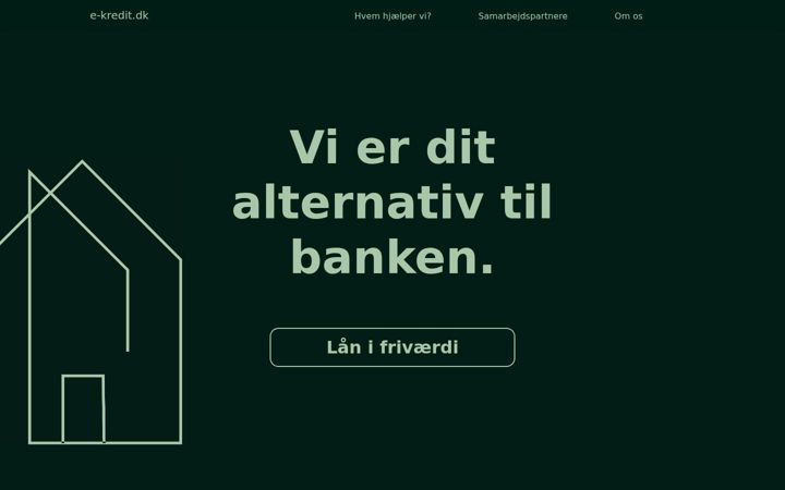 Ekraanipilt saidist e-kredit.dk