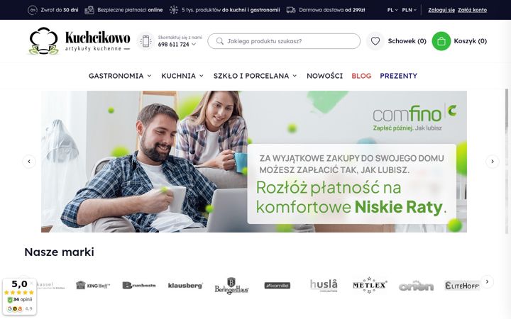 Snímek obrazovky e-kuchcikowo.pl