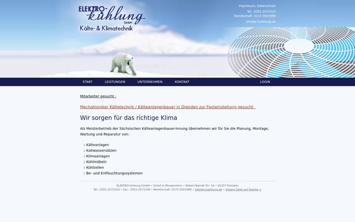 Screenshot of e-kuehlung.de