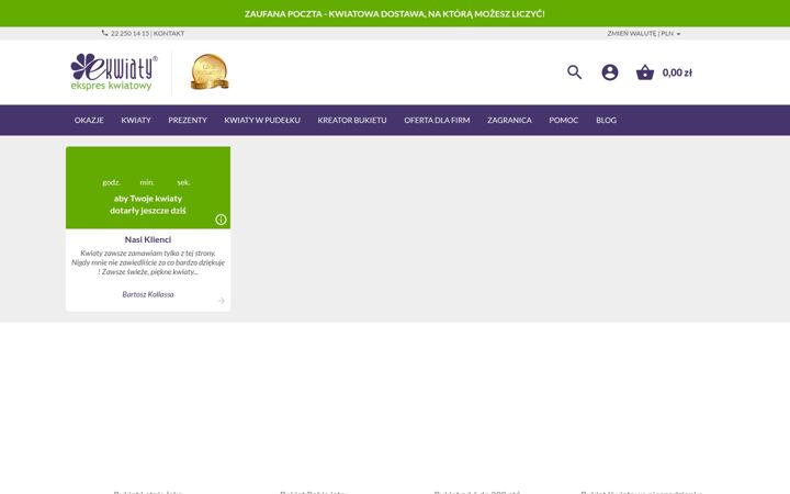 Screenshot of e-kwiaty.pl