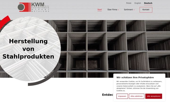 Screenshot of e-kwm.de