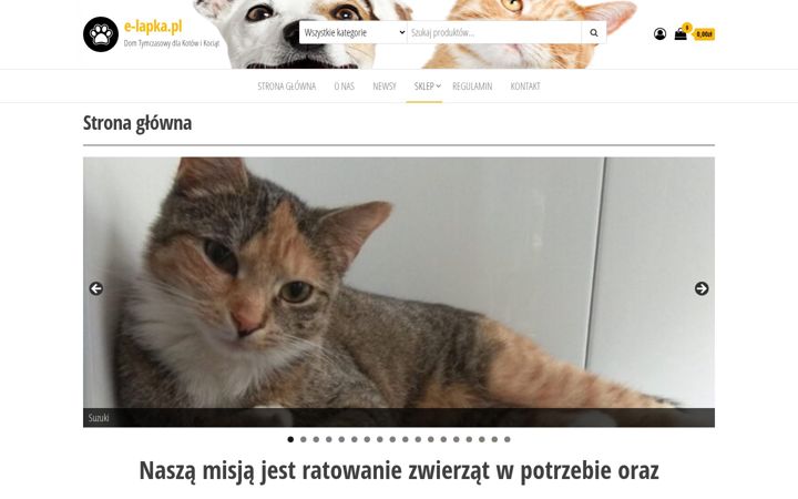 Snímek obrazovky e-lapka.pl