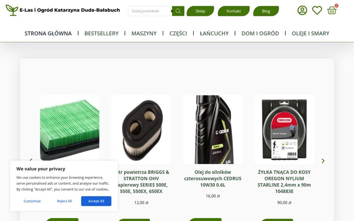 Snímek obrazovky e-lasiogrod.pl