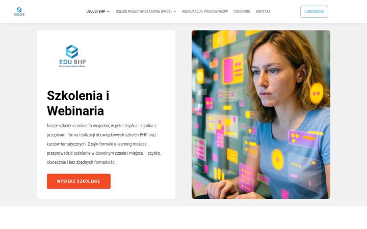 Snímek obrazovky e-learning-bhp.pl