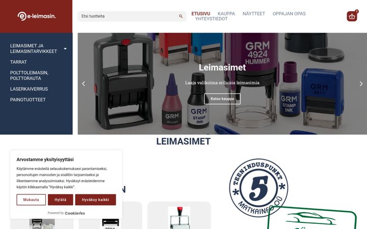 Snímek obrazovky e-leimasin.fi