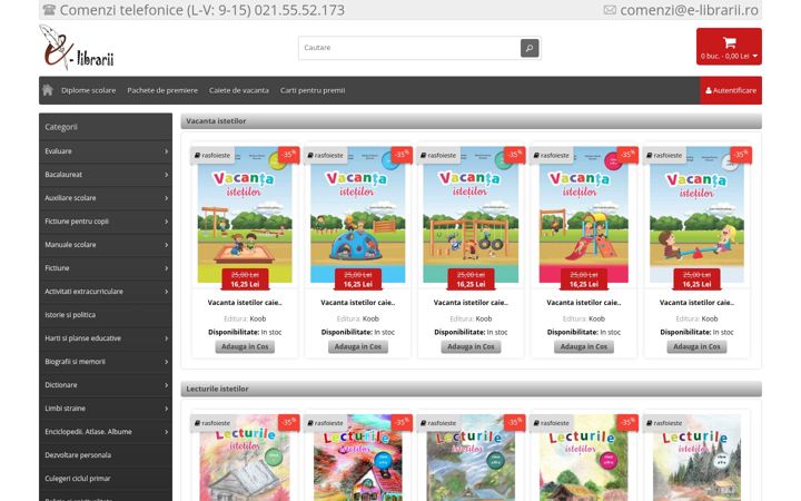 Screenshot of e-librarii.ro