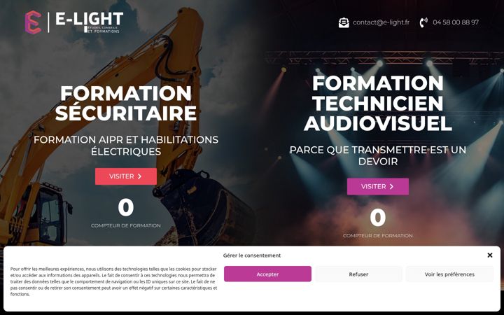 Screenshot of e-light38.fr