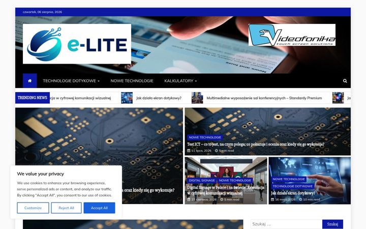 Screenshot ta' e-lite.com.pl