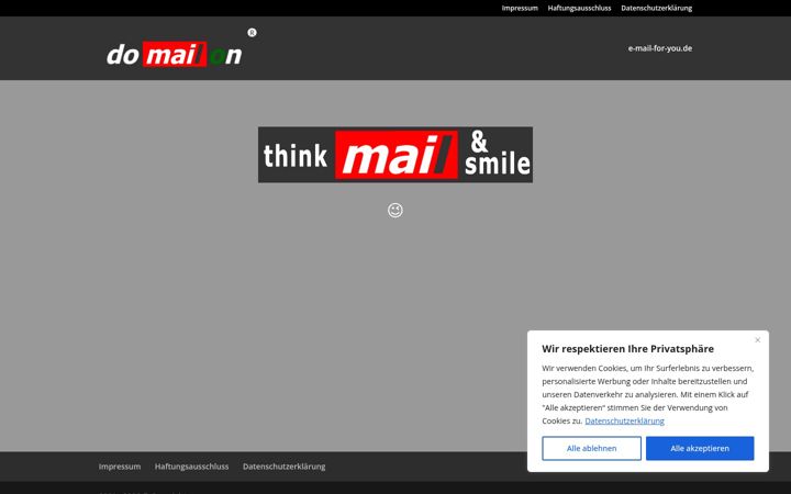Snimka zaslona za e-mail-for-you.de