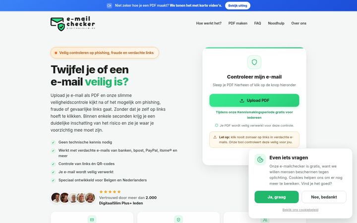 Screenshot of e-mailchecker.com