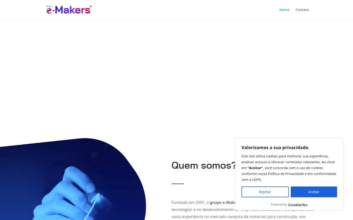 Screenshot stránky e-makers.com.br