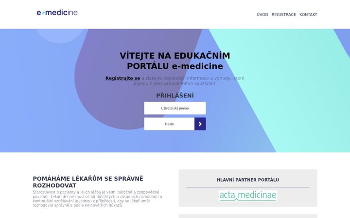 Ekraanipilt saidist e-medicine.cz