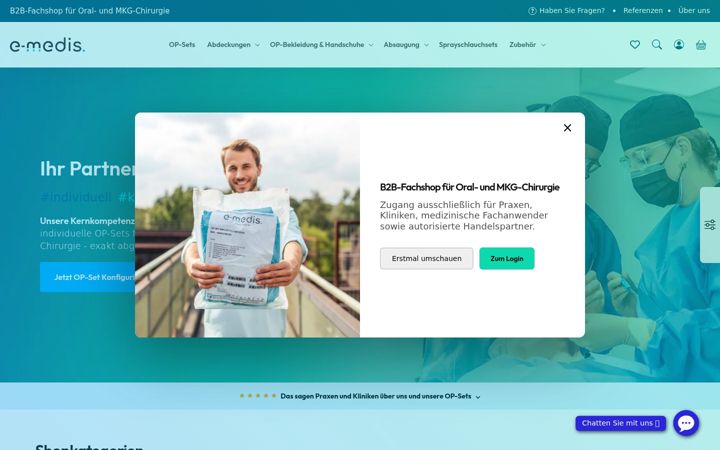 Screenshot van e-medis.de