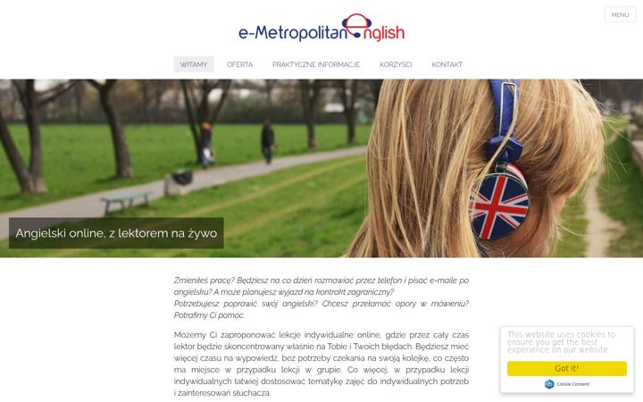 Screenshot ta' e-metropolitan.pl