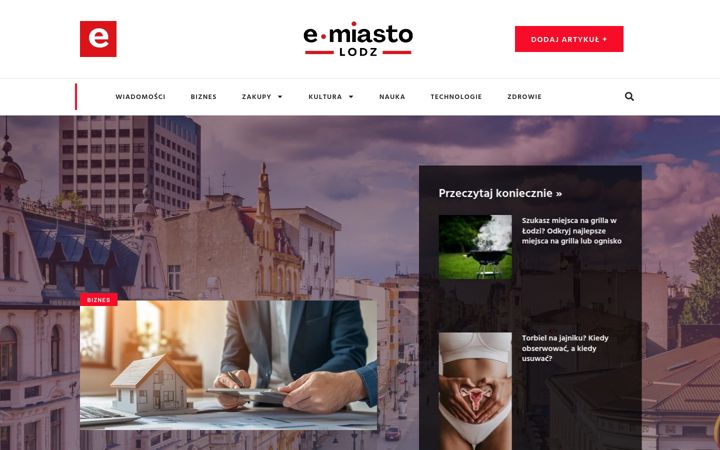 Screenshot ta' e-miasto.lodz.pl