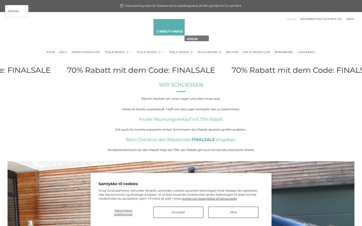 Screenshot of e-mobility-shop.com