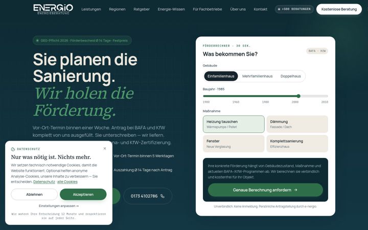 Screenshot of e-nergio.de