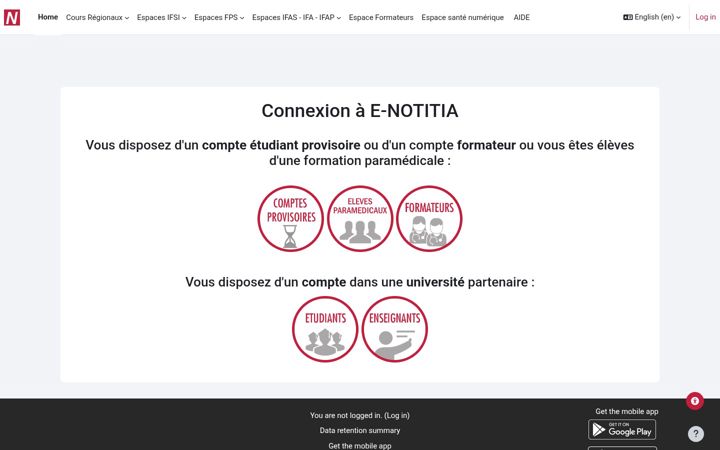 Screenshot of e-notitia.fr
