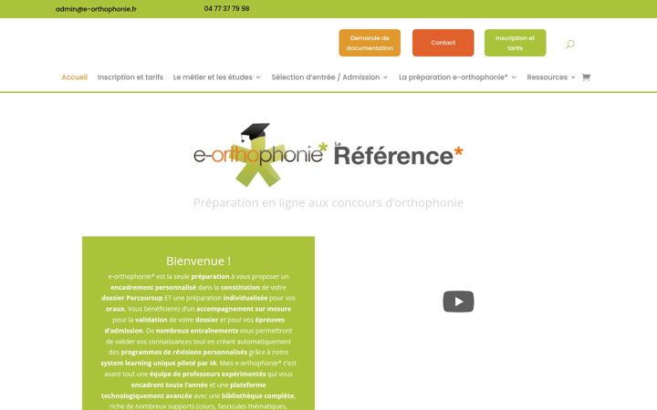 Screenshot of e-orthophonie.fr