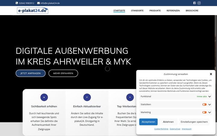 Screenshot of e-plakat24.de