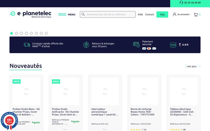 Screenshot of e-planetelec.fr