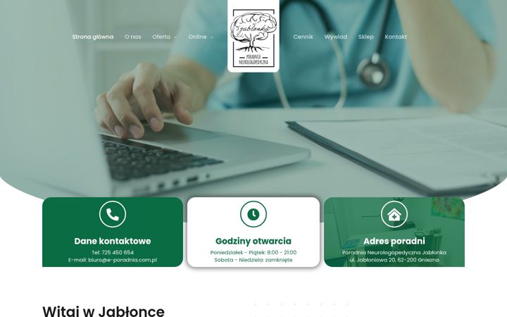 Kuvakaappaus sivustosta e-poradnia.com.pl