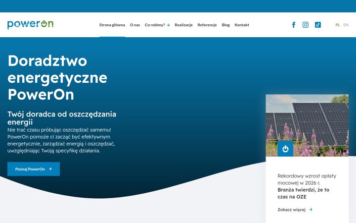 Kuvakaappaus sivustosta e-poweron.pl