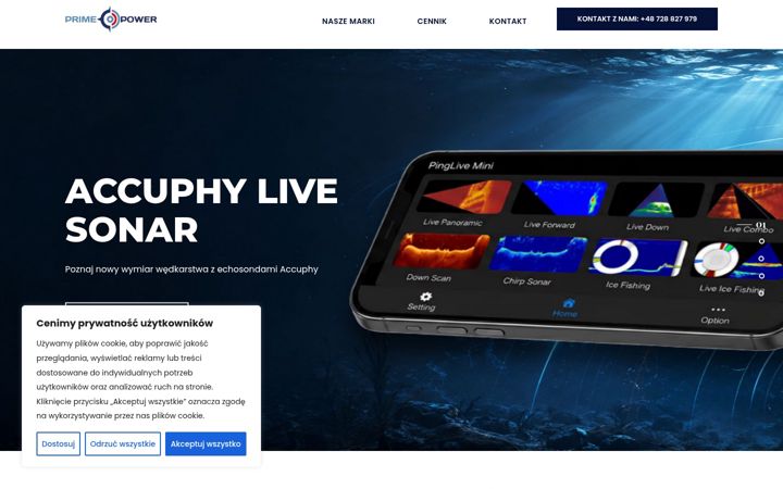 Kuvakaappaus sivustosta e-primepower.com.pl